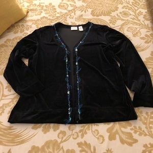 Villager Velour Cardigan